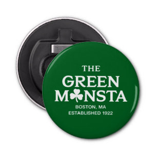 Green Monsta Boston Green Monstah Baseball Gift Button Flesopener