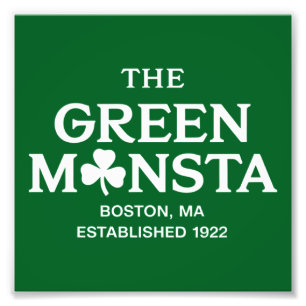 Green Monsta Boston Green Monstah Baseball Gift Foto Afdruk