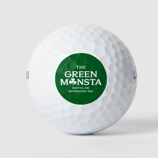 Green Monsta Boston Green Monstah Baseball Gift Golfballen (Voorkant)