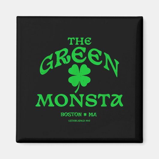Green Monsta Funny Boston M New England Srts Gift  Magneet (Voorkant)