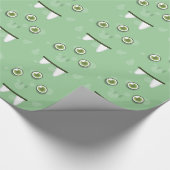 Green Monster Face Gift Wrap Cadeaupapier (Hoek)