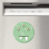 Green Monster Face Magnet Magneet (Insitu (Vaatwasser))