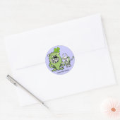 Green Monster Goat Shamrock Cartoons Stickers (Envelop)