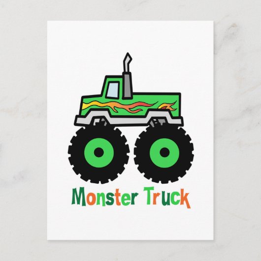 Green Monster Truck Briefkaart (Voorkant)
