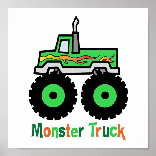 Green Monster Truck Poster (Voorkant)
