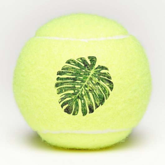 Green Monstera Feuilles balles de tennis (Devant)