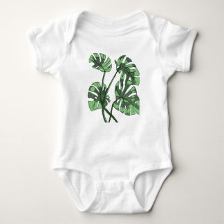 Green Monstera Leaf Romper