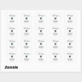 Green Monstera Leaf  Wedding Vierkante Sticker (Vel)