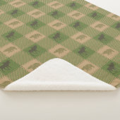 Green Moose Beer Pattern Cabin Sherpa Deken (3/4)