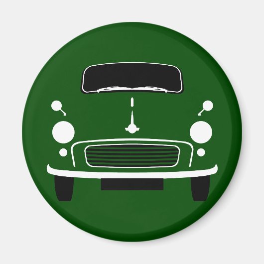 Green Morris Minor Koelkast Magneet (Voorkant)