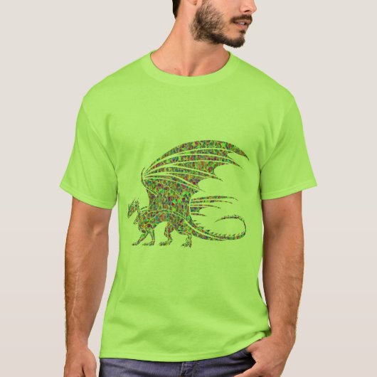Green Mosaic Dragon t-shirt (Voorkant)