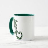 Green Mosaic Pattern Gecko Lizard Reptile Art Mok (Voorkant links)
