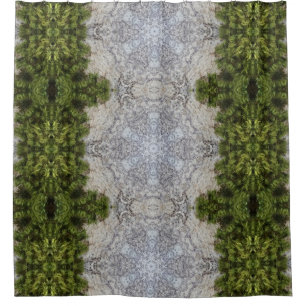 Green Moss & Earth Natuur Art Douchegordijn