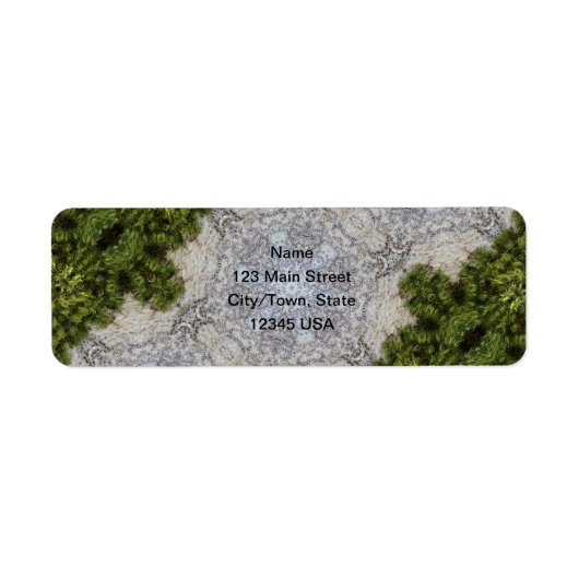 Green Moss & Earth Natuur Art Etiket (Voorkant)