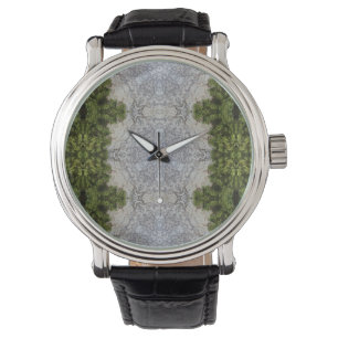 Green Moss & Earth Natuur Art Horloge