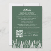 Green Mountain bruiloft uitnodiging met QR-code (Achterkant)