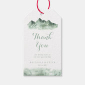Green Mountain Country Bruiloft Dank u Cadeaulabel (Voorkant)