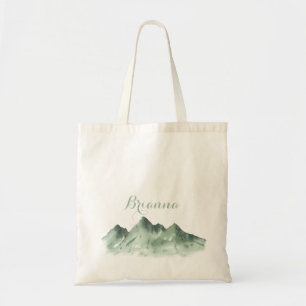 Green Mountain Country Calligraphy Bridesmaid Tote Bag
