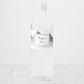 Green Mountain Country Calligraphy Wedding Waterfles Etiket (Voorkant)