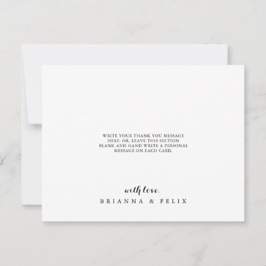 Green Mountain Country Flat Bruiloft Dank u kaart (Achterkant)