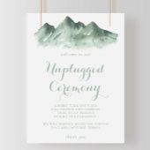 Green Mountain Country Unplugged Ceremony Sign Poster