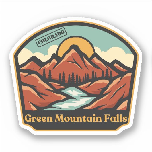 Green Mountain Falls, Colorado Sticker (Voorkant)
