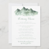 Green Mountain Mariage Kissing Menu Carte de jeu (Devant)