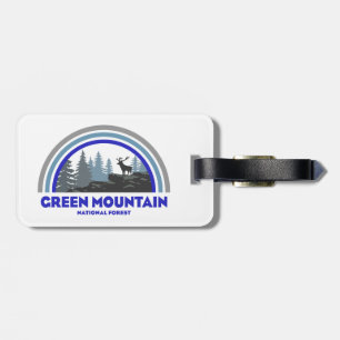 Green Mountain National Forest Regenboog Herten Bagagelabel