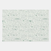 Green Mountain Toile Gift Wrap Set van 3 Inpakpapier Vel (Voorkant 3)