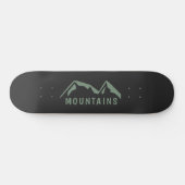 Green Mountains Black Skateboard (Horz)