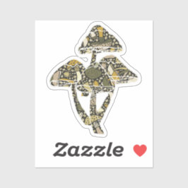 Green mushrooms sticker