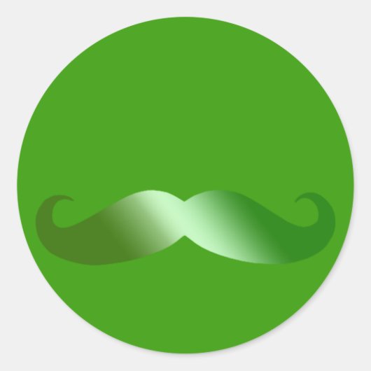 Green Mustache Irish Mustache Ronde Sticker (Voorkant)
