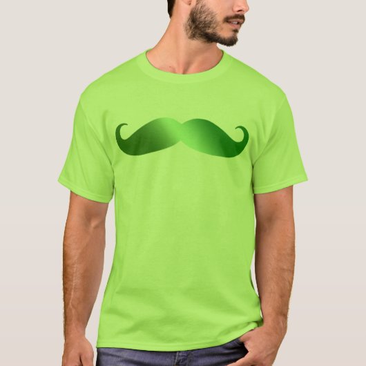 Green Mustache Irish Mustache T-shirt (Voorkant)