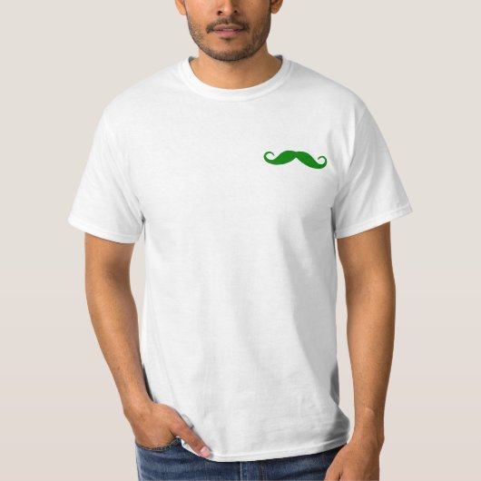Green Mustache T-shirt (Voorkant)