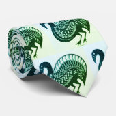 Green Mycenaean Grec Inspiré Cravate d'oiseaux (Roulé)