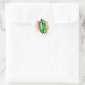 Green mystical radiant gemstone sticker (Sac)