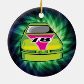 Green Nascar Keramisch Ornament (Achterkant)