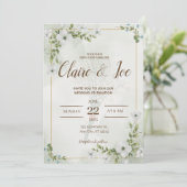 Green Natural Wedding Invitation (Debout devant)
