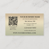 Green Nature Environment QR Photo Carte de visite (Dos)