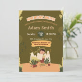 Green Nature Kindergarten Invitation (Debout devant)