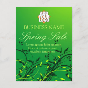 Green Natuur Spring Sale Business Postcard Briefkaart