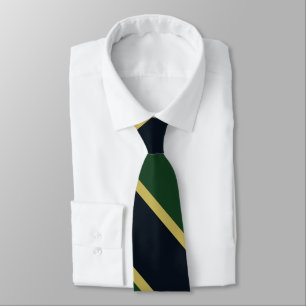 Green Navy et Gold University Cravate en bande