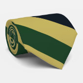 Green Navy et Gold University Cravate en bande (Roulé)