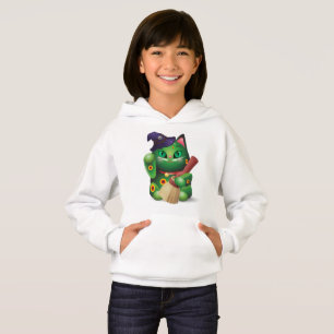 Green Neko Sweat - shirt à capuche des enfants #00