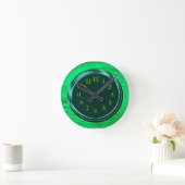 Green Neon Metallic Abstracte klok (Huis)