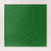 Green Nested Hexagons Jigzaag Puzzle Legpuzzel (Horizontaal)