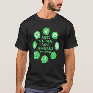Green New Deal 100 Vernieuwbaar tegen 2030 T-shirt
