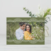 Green Nice Lace Effect Romantic Couple Photo (Staand voorkant)