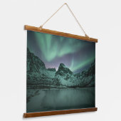 Green Northern Lights Hangend Wandkleed (Gebogen)