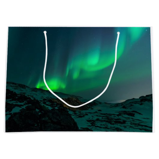 Green Northern Lights Large Cadeauzakje (Voorkant)